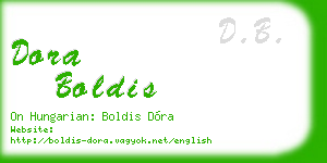 dora boldis business card